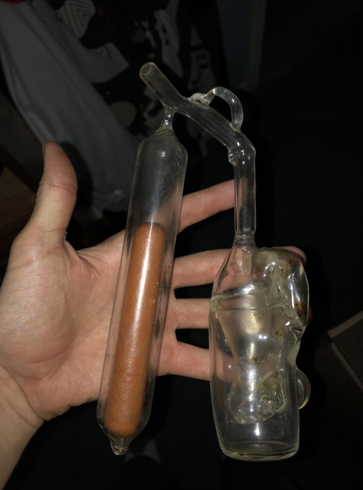 A hotdog my friend encased in glass roughly 9 years ago 